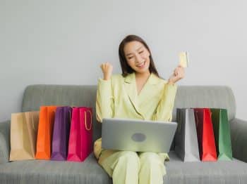 Young Asian woman ecommerce shopping Thailand